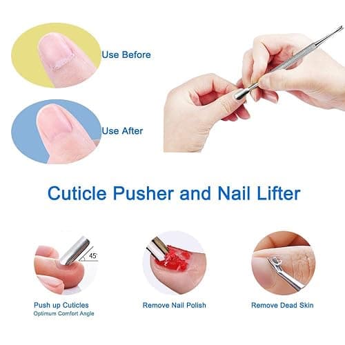 HIFAU Professional Cuticle Nippers Kit, Cuticle Trimmer with Cuticle Pusher & Other Durable Nail Care Manicure Kit for Women, Premium Stainless Steel & Ergonomic Design, Travel & Gift thumbnail 7