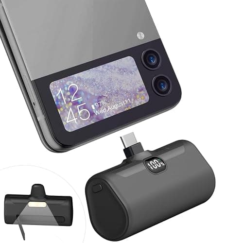 LUCKYDUO Portable Charger for iPhone 16/15 with Phone Holder,5000mAh Small USB C Power Bank with 12W PD LED Display, Mini Portable Battery Phone Charger for iPhone 15 Series/Samsung/Huawei, Android - Image 1