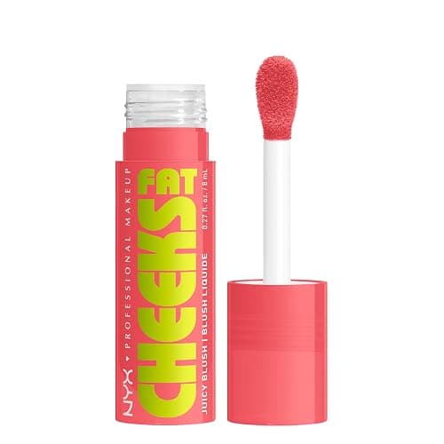 NYX Professional Makeup Fat Cheeks Juicy Blush, Liquid Blush, 12 HR Wear, Infused With Oils & Peptides, Cheek Hugging Applicator, Does Not Fade, Shade: Fig Fizz (Pink) - Image 1