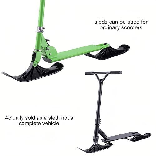 2Pcs/1 Set Snow Sled Conversion Kit, Fold Skate Board Outdoor Snow Sled Attachment for Kids thumbnail 4