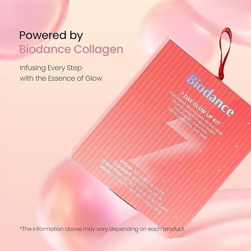 BIODANCE 7 Day Glow Up Kit: Holiday Collagen Gift Set for Glass-Skin, Christmas Gift, Stocking Stuffers for teen girls, Korean Skincare with Mask to Foam Cleanser, Toner Pads, Moisturizer, Gel Masks thumbnail 4