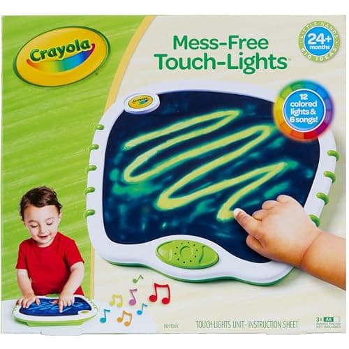 Crayola Toddler Touch Lights, Musical Sensory Toys for Toddlers, Holiday, Light Up Drawing Pad, Mess Free Painting, Travel Activity, 2+ thumbnail 2