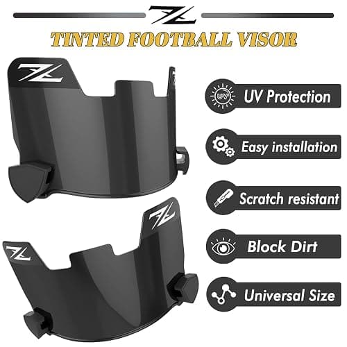 ZIXIOYS Tinted Football Visor, Fits Youth and Adult Football Helmets thumbnail 2
