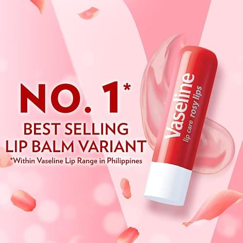 Vaseline Lip Therapy Care Rosy, Fast-Acting Nourishment, Ideal for Chapped, Dry, Cracked, or Damaged Lips, Lip Balm, 2-Pack of 2, 0.16 Oz Each, 4 Lip Balms thumbnail 12
