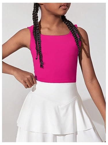 WDIRARA Girl's Twist Back Sports Bras Backless Tank Top Workout Sports Shirts for Gym thumbnail 2