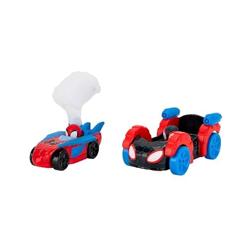 Jazwares Marvel Spidey and His Amazing Friends Construction Zone Chaos Track Set - 2-Foot High Dual Race Track with Zip Line, Play Zones, and Exclusive Vehicles thumbnail 5