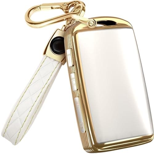 Lucrum Compatible with Mazda Key Fob Cover & Leather Keychain - TPU Case for 3, 6, CX-5 CX-9 CX-30 CX-50 CX-70 (2019-2025) - Image 1