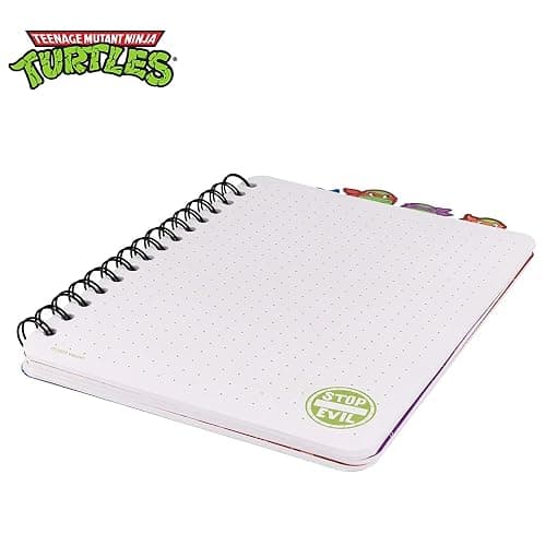 Inkology: 4 Tab Journal: Teenage Mutant Ninja Turtles - 160 Dot Pages, TMNT Spiral Notebook, Character Dividers, Writing-Notes-Dreams-Doodles, Kids 3+ thumbnail 6