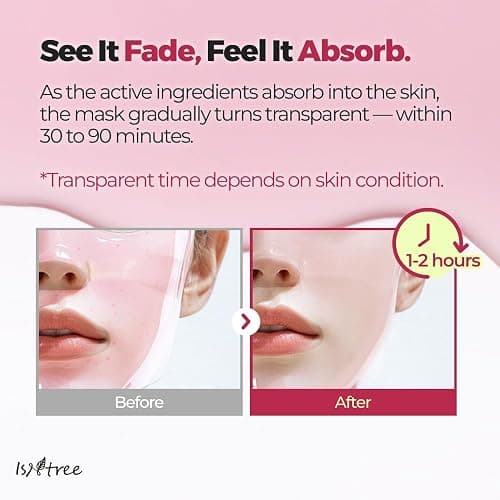 IsNtree Plum Peptide Plumping Gel Mask 30g x 4 Sheets | Korean Skincare | Cooling Gel Mask for Hydration & Firming | Peptides + Plum Extract thumbnail 3