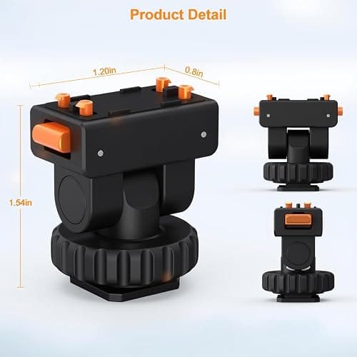 Desiontal Cold Shoe Adapter Mount with Magnetic Quick Mount Holder, 160 Tilt Adjustable, Universal Action Camera Accessory for Insta360 Ace Pro2 / AcePro / Ace, with 1/4" Screw Hole thumbnail 2
