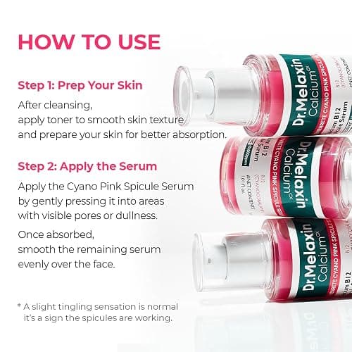 Dr.Melaxin Cemenrete Cyano Pink Spicule Serum with Calcium, korean skin care pore tightening refines spicule microneedling serum 1.01 fl. oz. thumbnail 8