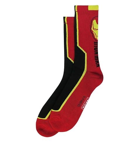 Iron Man sockirnmntone Iron Man Two-Tone Athletic Crew Socks Multicoloured thumbnail 3