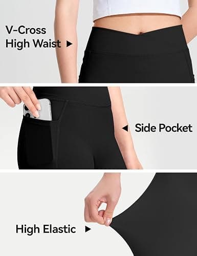 KEREDA Girls Athletic Leggings High Waist for Kids Teen Girls Yoga Dance Running Gym Pants with Pockets Ages 7-14 Years thumbnail 5