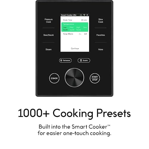 CHEF iQ Smart Pressure Cooker with WiFi and Built-in Scale - Easy-to-Use 10-in-1 Multicooker with 500+ Guided Recipes - Rice Cooker, Slow Cooker, Instant Meals for Foodies - 6 Quart - Family Size thumbnail 4