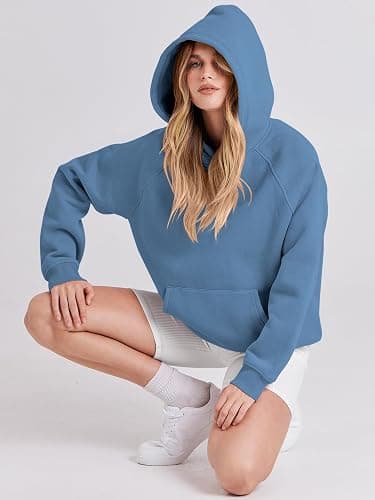 ANRABESS Women Hoodies Oversized Fleece Long Sleeve Comfy Casual Basic Pullover Sweatshirts 2025 Fall Outfits Y2K Clothes thumbnail 7