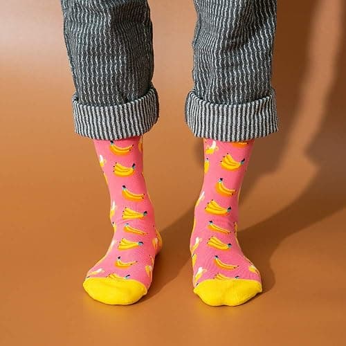 BISOUSOX Funny Socks for Men, Crazy Novelty Mens Dress Socks, Silly Funky Birthday & Father's Day Socks Size 8-12 thumbnail 6