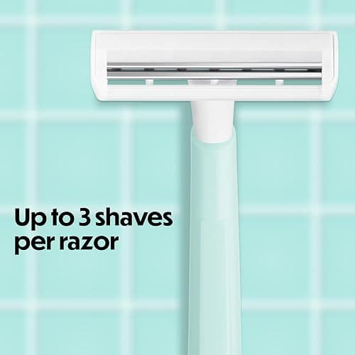 BIC Silky Touch Women's Disposable Razors, With 2 Blades, Pretty Pastel Razor Handles, 10 Count Pack of Shaving Razors thumbnail 5