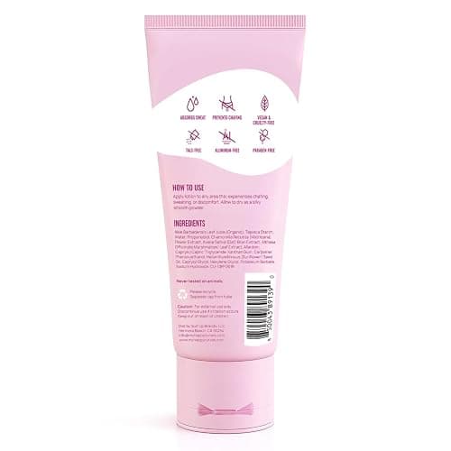 HAPPY CURVES Lotion to Powder Anti Chafing Odor Control Cream for Women: Aluminum-Free Cream for Private Parts, Under Breast, & Body 2.25 Fl Oz (1 Pack, Tropical Oasis) thumbnail 9