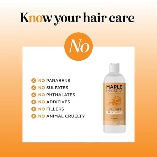 Pre Swim Chlorine Hair Protection Treatment - Saltwater & Pool Hair Protector for Swimming with Barrier Protecting Plant Amino Acids - Helps Prevent Dryness Greening Color Fading & Frizz (8 Fl Oz) thumbnail 7