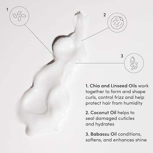 OUAI Curl Cream - Curl Defining Cream for Hydrated, Shiny Curls - Babassu and Coconut Oil, Linseed and Chia Seed Oil - Paraben, Phthalate, Sulfate and Silicone Free Curly Hair Products (8 Oz) thumbnail 5