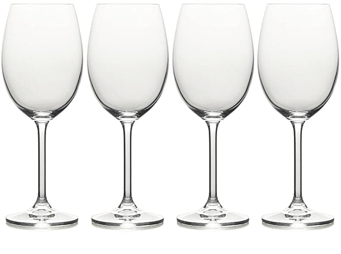 MIKASA Julie Luxury Lead-Free Crystal White Wine Glasses, 470 ml, Clear, Set of 4 - Julie - White Wine Glasses - Image 1