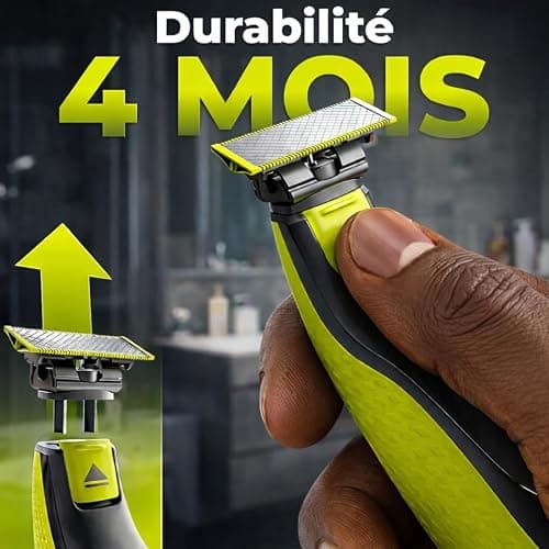 Lot 2 Lames de Rechange RazorBlade pour Rasoir Électrique comptatible OBlade QP220 QP2824 QP2724 QP2520 QP2630 QP65XX One Blade Lame en Acier Inoxydable remplacement pour Rasoirs Tondeuse Rasage lama thumbnail 5
