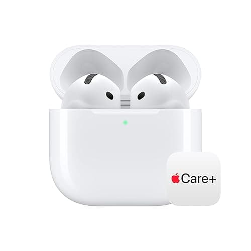 Apple AirPods 4 Wireless Earbuds, Bluetooth Headphones, Personalized Spatial Audio, Sweat and Water Resistant, USB-C Charging Case, H2 Chip, Up to 30 Hours of Battery Life with AppleCare+ (2 Years) - Image 1