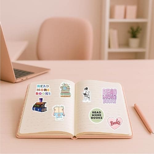 Book Stickers for Kindle, Bookish Reading Stickers for Laptop, Booktok Book Lover Clear Case Gifts Accessories for Teens Adults thumbnail 6