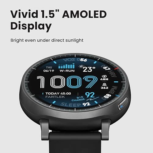 Amazfit Active Max Smart Watch 1.5" AMOLED Display, 25-Day Battery, Offline Maps, GPS, 4GB Storage, 170+ Sport Modes, 5 ATM Water Resistant, Heart Rate & Sleep Fitness Tracker for Android & iPhone thumbnail 2
