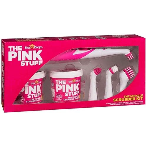 Britains Beauty The Miracle Stuff Bürstenset , The Pink Stuff Star Drops 2 Reinigungspaste, elektrische Bürsten mit 4 Bürstenköpfen. - Image 1