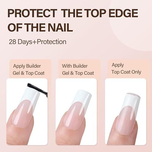 Vansiho French Gel Nail Tips, 150Pcs Long Square Press on Nails, No Need to File 3 in 1 Pre-French Gel Tips for Nail Art DIY 15 Sizes thumbnail 5