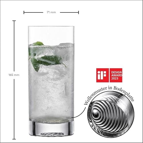 Zwiesel Glas Longdrinkglas Echo (4-er Set), stilvolle Trinkgläser für Longdrinks, spülmaschinenfeste Tritan-Kristallgläser, Made in Germany (Art.-Nr. 123378) thumbnail 2