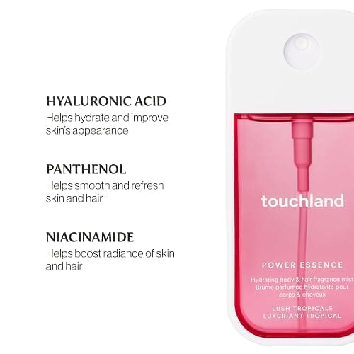 Touchland Power Essence Hydrating Body & Hair Fragrance, Lush Tropicale, 2 FL. OZ. Travel Size Body Mist - Lush Tropicale thumbnail 4