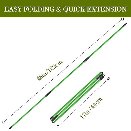 Seticek Golf Alignment Sticks 2 Pack,Upgraded 48" Collapsible Alignment Stick Golf Training Aid for Aiming, Putting, Swing Trainer, Golf Training Sticks with Clear Tube Case thumbnail 4