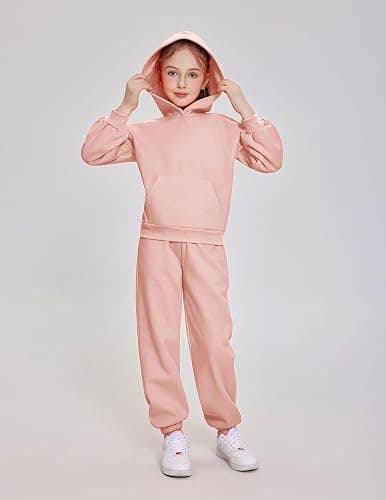 Arshinet Girls 2 Piece Outfits Hoodie Sweatsuit Sets Oversized Sweatshirt and Baggy Fall Fashion Sweatpant with Pockets thumbnail 5