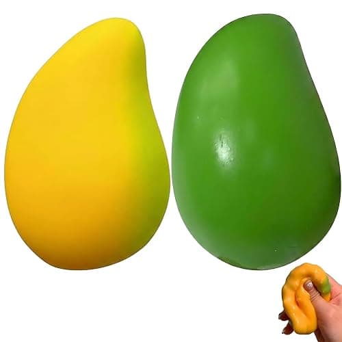 2PCS Mango Squishy, Unique Color Changing Design, Desk Decor Item with Portable Size, for Various Activities - Image 1