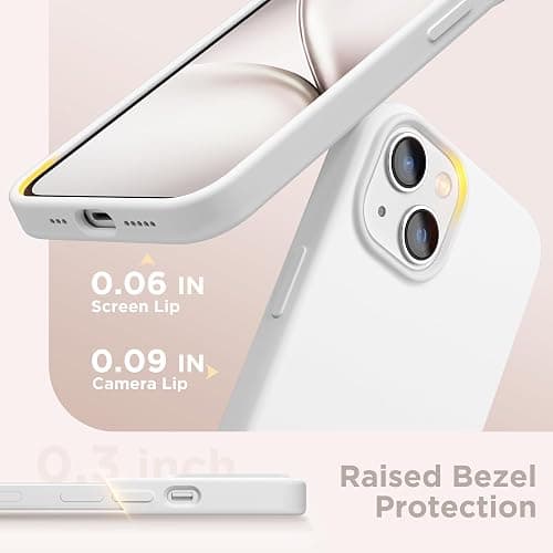 💕 GolbinBox Magnetic for iPhone 15 Case, Compatible with MagSafe, [Soft Anti-Scratch Microfiber Lining], Slim Liquid Silicone Shockproof Protective Phone Case for iPhone 15 6.1 inch, White thumbnail 7