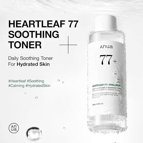 Anua Heartleaf 77 Soothing Toner I pH 5.5 Trouble Care, Calming Skin, Refreshing, Hydrating, Purifying, Cruelty Free, Vegan,(250ml / 8.45 fl.oz.) thumbnail 2