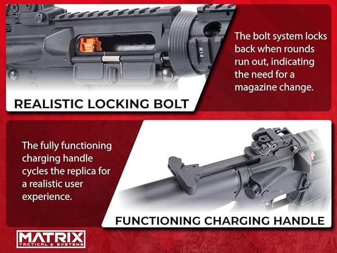 Evike Airsoft - Matrix M4 GBB M4-Style Gas Blowback Airsoft Rifle w/Reinforced WA System (Model: Full Stock M4 RIS) thumbnail 5