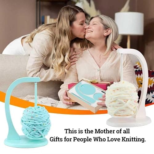 Magnetic Yarn Holder Spinner for Crocheting and Knitting – Durable Molded Plastic Yarn Organizer for Crochet Supplies and Yarn Storage, Smooth Rotation Base–Cream White thumbnail 3