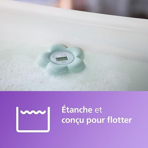 Philips Avent Thermomètre numérique de bain pour bébé, étanche et mesure précise de la température (Modèle ‎SCH480/00) thumbnail 4