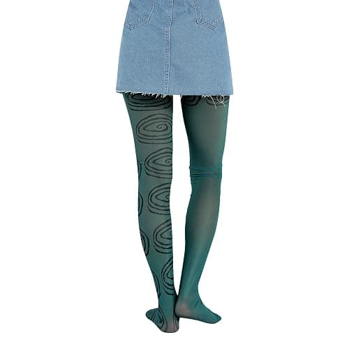 SOLILOQUY Women's Y2K Printed Tights High Waist Tie Dye Sheer Mesh Leggings Sexy Pantyhose Stockings Harajuku Streetwear thumbnail 3
