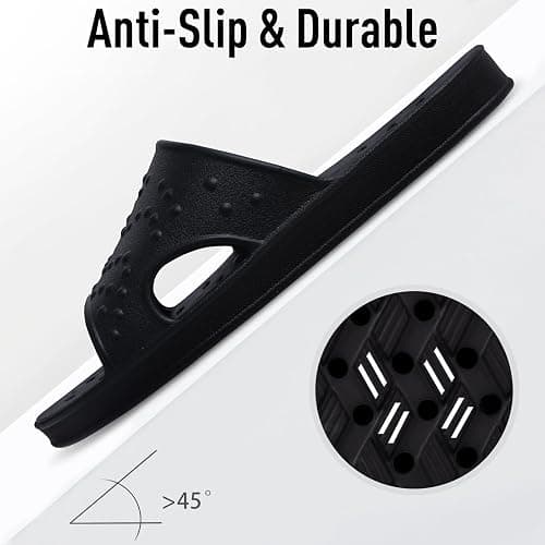 shevalues Shower Shoes for Women Men with Arch Support Quick Drying Pool Slides Lightweight Beach Sandals with Drain Holes thumbnail 6