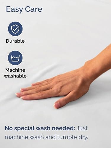 Extra Deep Twin XL Fitted Sheet - Hotel Luxury Single Fitted Sheet Only - Easily Fits 18 inch to 24 inch Mattress - Ultra Soft, Wrinkle & Fade Free w/Extra Deep Pockets - Breathable & Comfy - White thumbnail 5