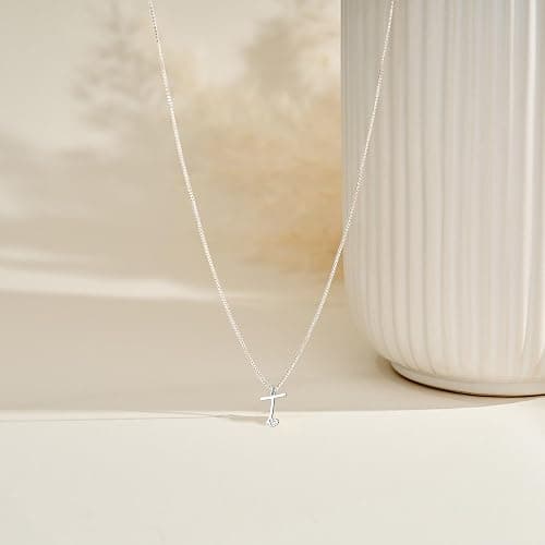 TITUTHIA Initial Necklaces for Women Trendy, Dainty Silver Letter Necklace Cute Pendant Choker Name Necklace Personalized Costume Monogram Silver Jewelry Necklace for Women Valentines Gifts thumbnail 5