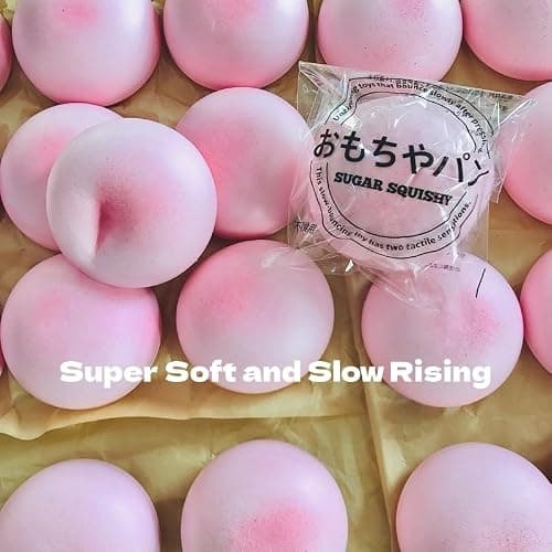 SUISUILE Sticky Bread Slow Rising Squishy, Super Soft Slow Rise Squishy Toys, Realistic Bread Shape Squeeze Toy, Pink Bread Food Squishies for Stress Relief (1 Pc) thumbnail 4