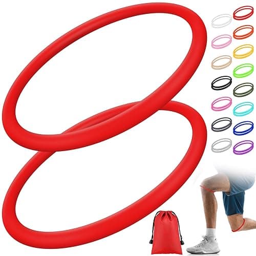 Foilswirl Silicone Patella Knee Band for Basketball Patella Tendon Support Knee Pain Running Tendon Brace Support Strap(2,Red,M) - Image 1