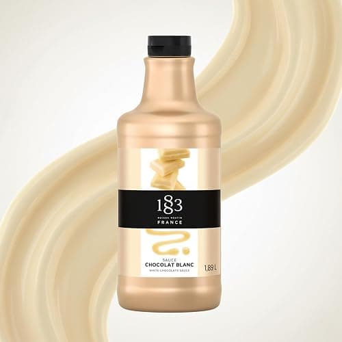 1883 White Chocolate Sauce – 500ml Bottle – Authentic French Dessert Sauce – Creamy, Sweet White Chocolate Flavor – Ideal for Coffee, Desserts & More thumbnail 4