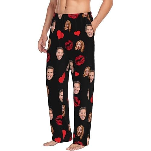 Personalized Pajamas Pants For Men Custom Funny Pajama Pants Pajama Bottoms Sleepwear With Photo Face Text thumbnail 2