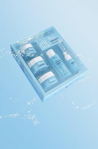 e.l.f. SKIN Hydrated Ever After Skincare Mini Kit, Reiniger, Make-Up Entferner, Feuchtigkeitscreme & Augencreme Für Hydratisierte Haut, Reisefreundlich, Vegan & Tierversuchsfrei thumbnail 6